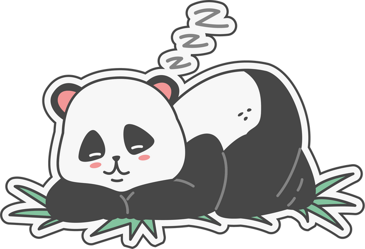 Panda lazy Sticker