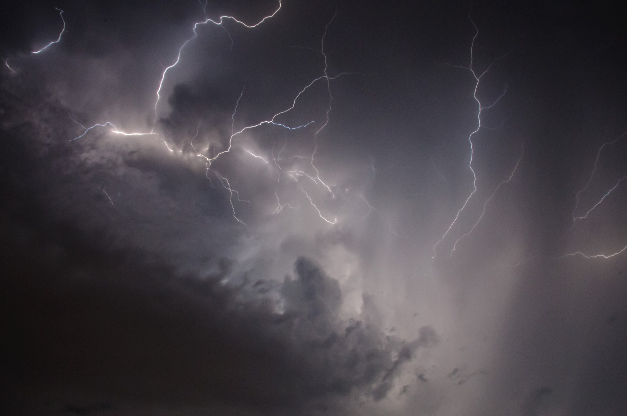 Flash of Lightning in the Clouds